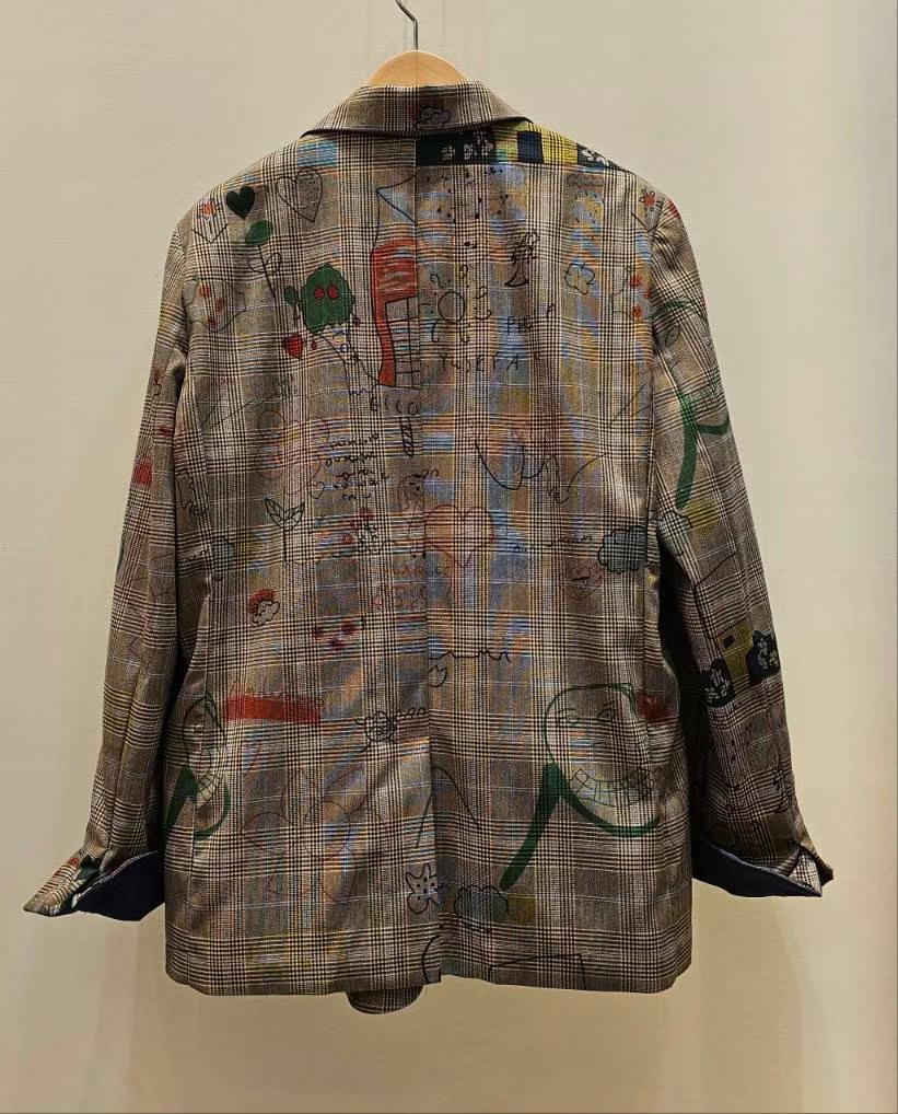 THE IN韓國直郵東大門代購女裝新品職業推薦熱賣人氣夾克格紋THE IN夾克