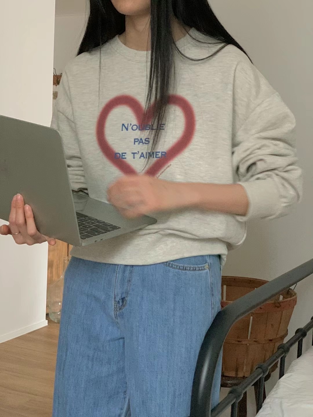 OBE直郵韓國代購女裝新品24秋冬真品時尚職業推薦熱賣衛衣OBE衛衣
