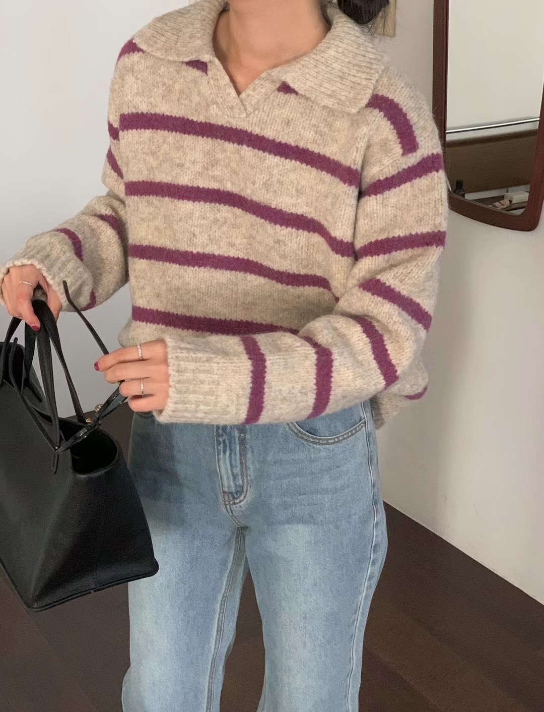 LURE直郵韓國代購女裝新品休閑時尚人氣職業推薦真品熱賣毛衣LURE毛衣