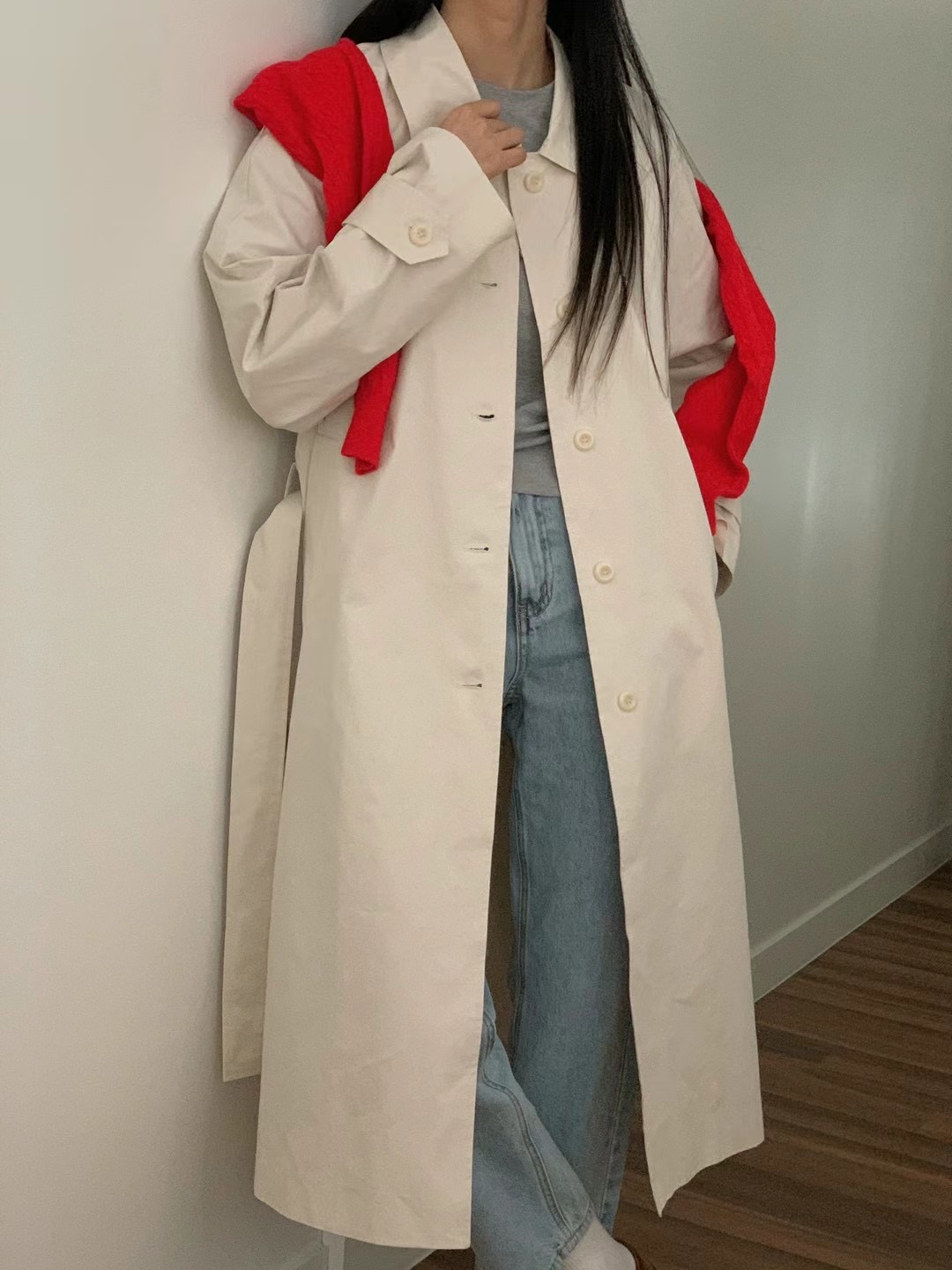 LURE直郵韓國代購女裝新品職業熱賣人氣休閑推薦真品長款風衣LURE長款風衣圖色2