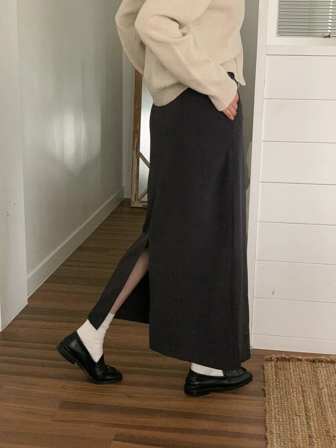 LURE韓國直郵女裝新款真品人氣24秋冬職業時尚推薦休閑長裙LURE長裙