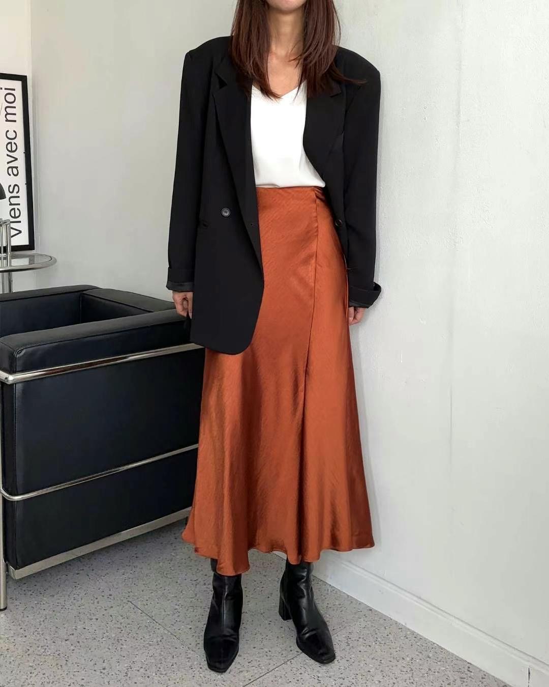 MINK DESIGN韓國直郵女裝新品24秋冬熱賣休閑推薦真品長裙MINK DESIGN長裙