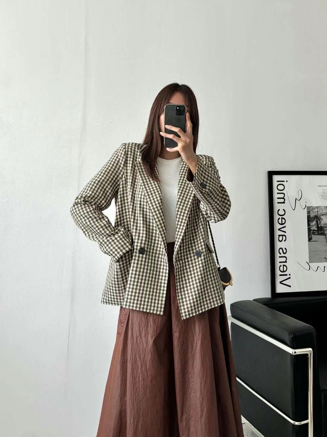 MINK DESIGN韓國直郵東大門代購女裝新品職業24秋冬夾克MINK DESIGN夾克