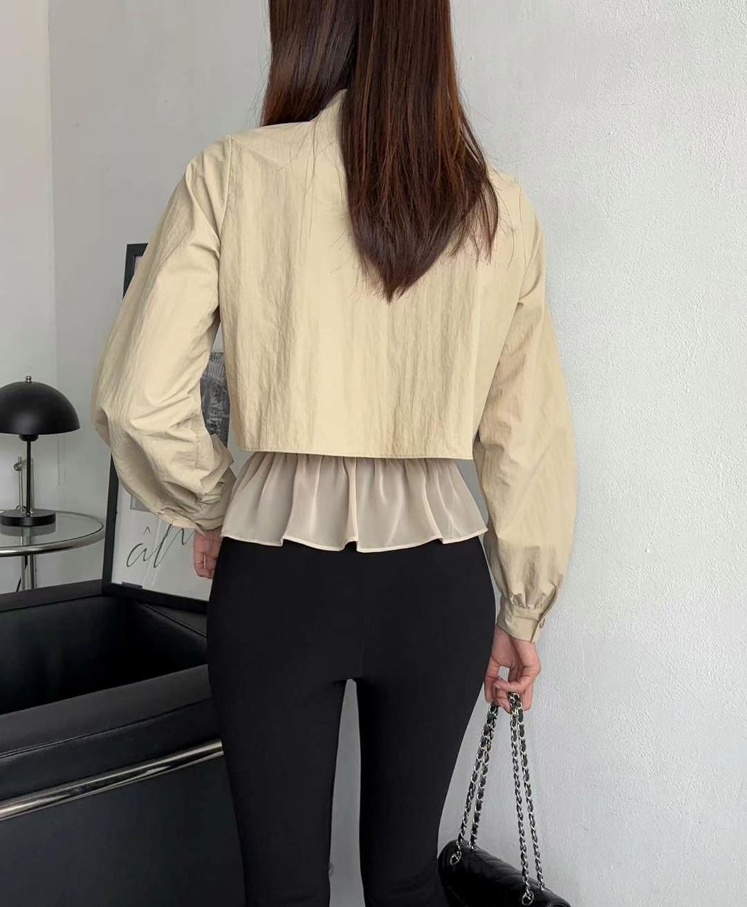 MINK DESIGN直郵韓國代購女裝新品時尚人氣職業襯衫蕾絲衫MINK DESIGN襯衫/蕾絲衫