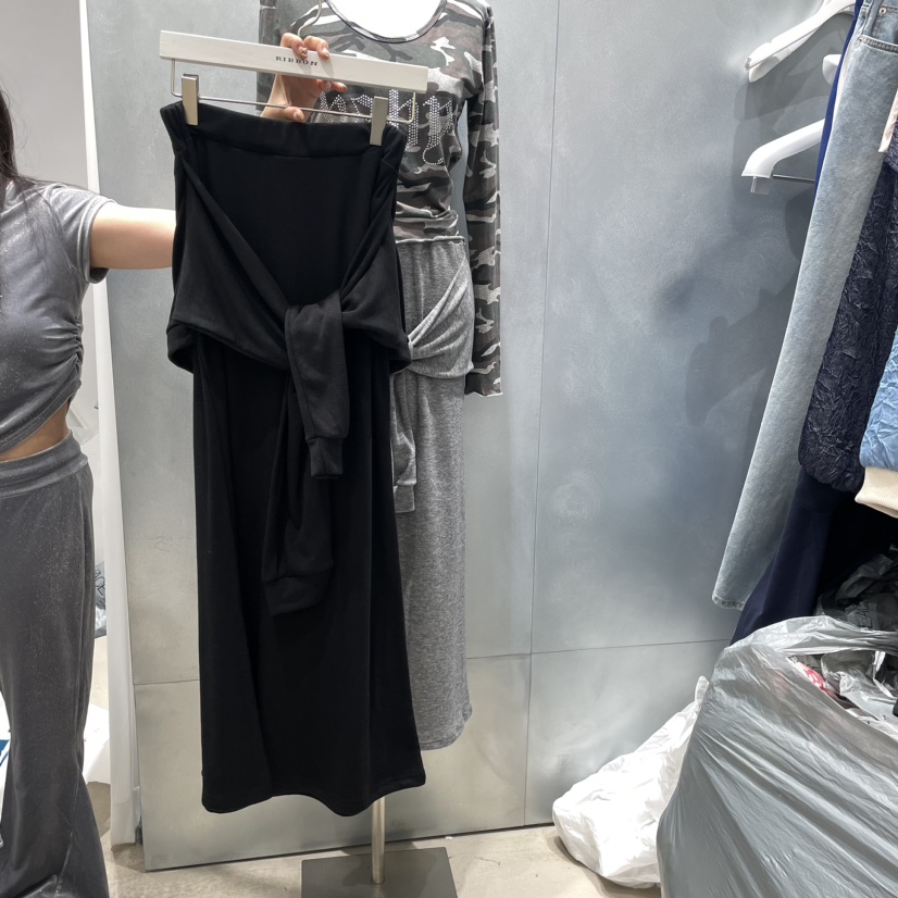 RIBBON韓國直郵東大門代購女裝新品熱賣24秋冬時尚休閑長裙RIBBON長裙圖色2