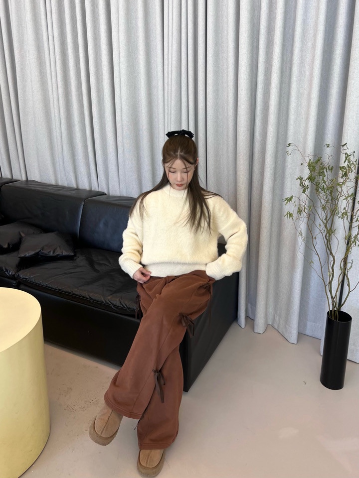 MARRON韓國直郵東大門代購女裝新品真品24秋冬針織衫安哥拉PIN-UP針織衫