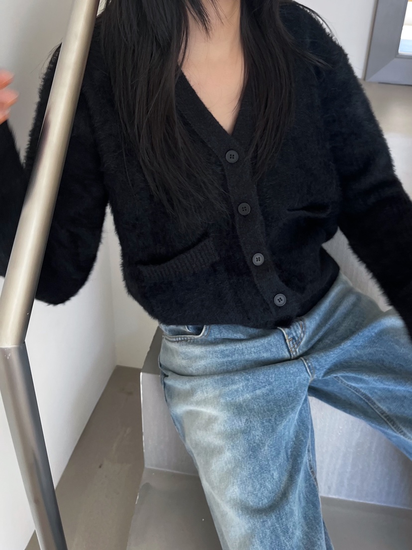 MARRON韓國直郵東大門實拍女裝新款真品針織衫安哥拉羊毛衫PIN-UP針織衫