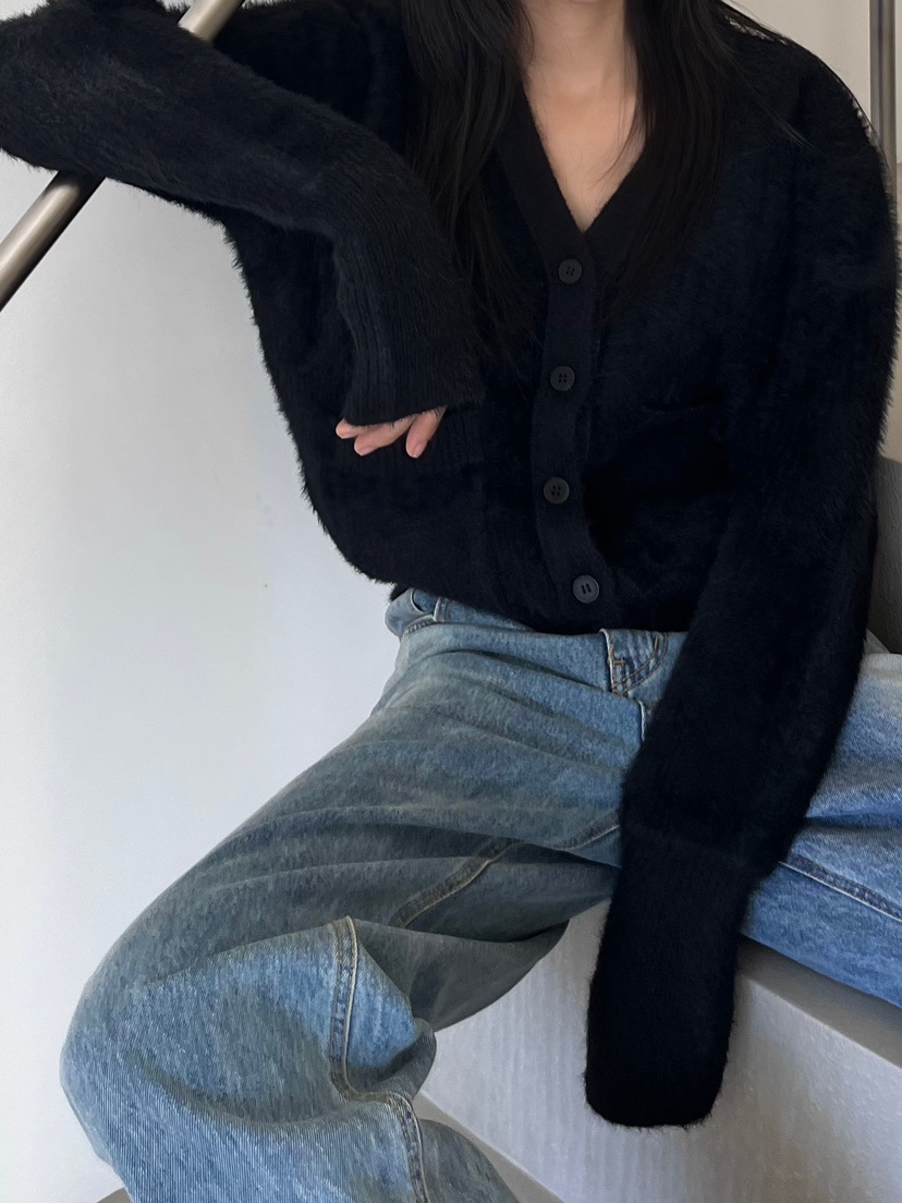 MARRON韓國直郵東大門實拍女裝新款真品針織衫安哥拉羊毛衫PIN-UP針織衫