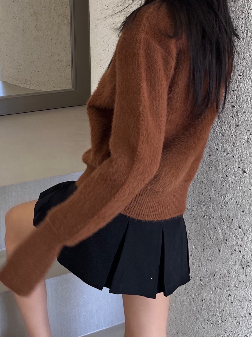 MARRON韓國直郵東大門實拍女裝新款真品針織衫安哥拉羊毛衫PIN-UP針織衫