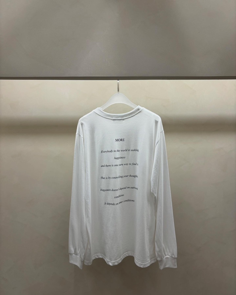 Waller韓國直郵女裝新品24秋冬人氣熱賣推薦職業休閑長袖T恤NOTHING長袖T恤