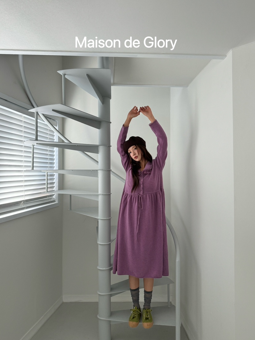 MAISON DE GLORY韓國直郵東大門代購女裝新品真品連衣裙復古MAISON DE GLORY連衣裙