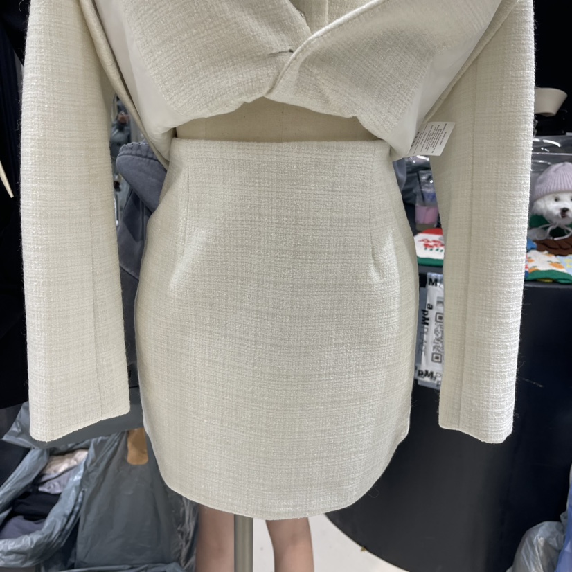 LESSEN直郵韓國代購女裝新品休閑人氣時尚24秋冬短裙花呢CLAFO短裙圖色1