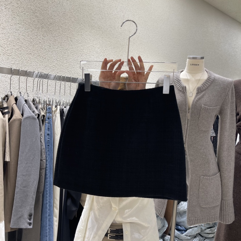 LESSEN直郵韓國代購女裝新品休閑人氣時尚24秋冬短裙花呢CLAFO短裙圖色2