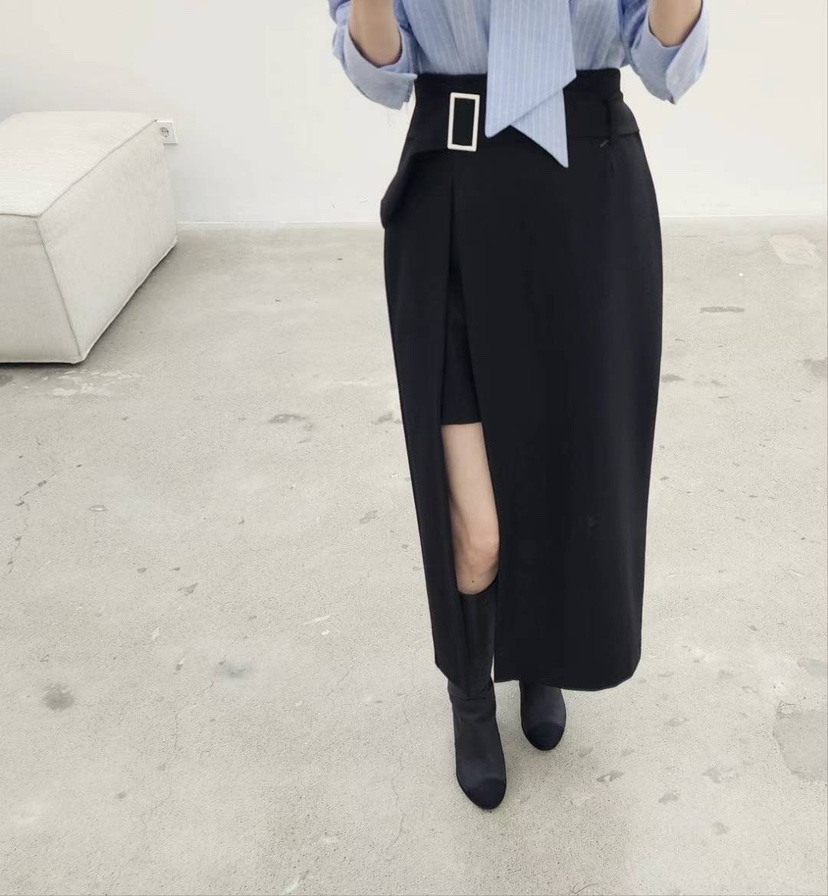 AMY COMPANY韓國直郵女裝新品熱賣真品職業推薦長裙含腰帶MABE長裙