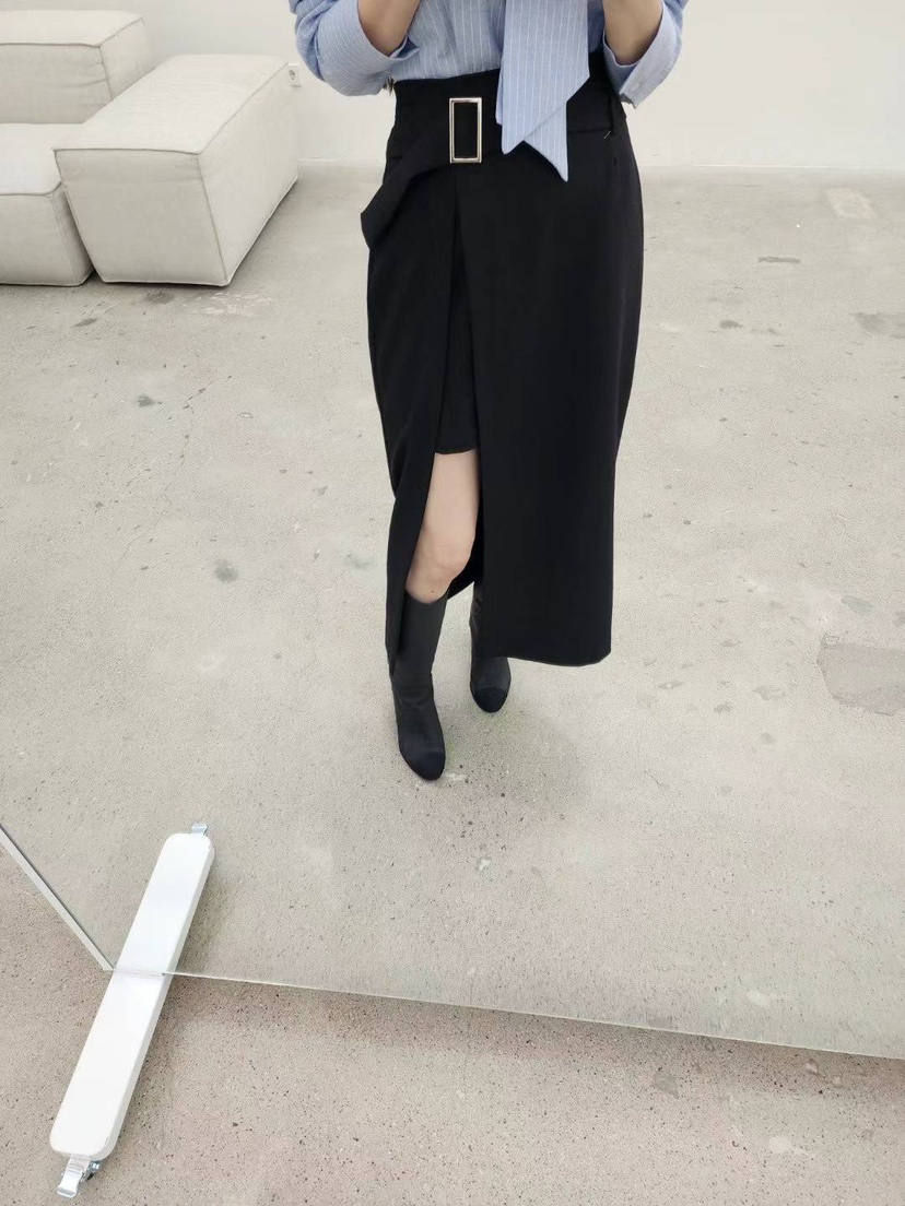 AMY COMPANY韓國直郵女裝新品熱賣真品職業推薦長裙含腰帶MABE長裙