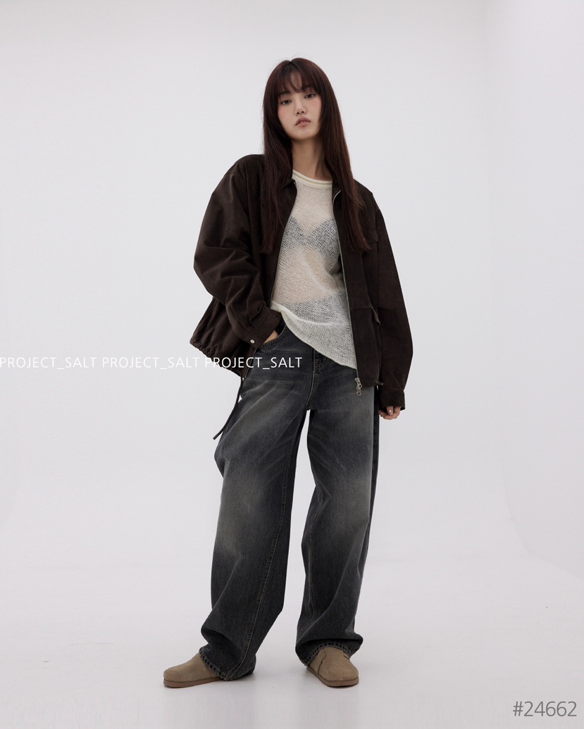 PROJECTSALT韓國直郵東大門代購女裝新款職業真品推薦牛仔褲PROJECTSALT牛仔褲