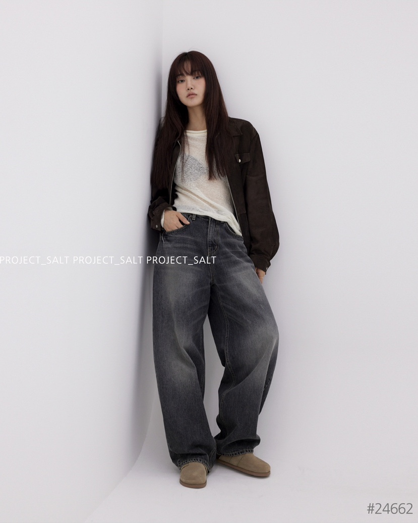 PROJECTSALT韓國直郵東大門代購女裝新款職業真品推薦牛仔褲PROJECTSALT牛仔褲