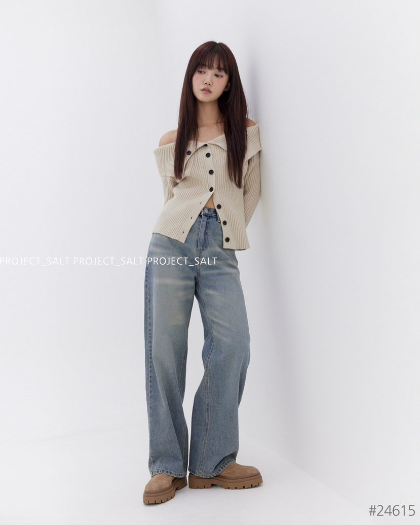 PROJECTSALT韓國直郵東大門代購女裝新款真品休閑推薦牛仔褲PROJECTSALT牛仔褲