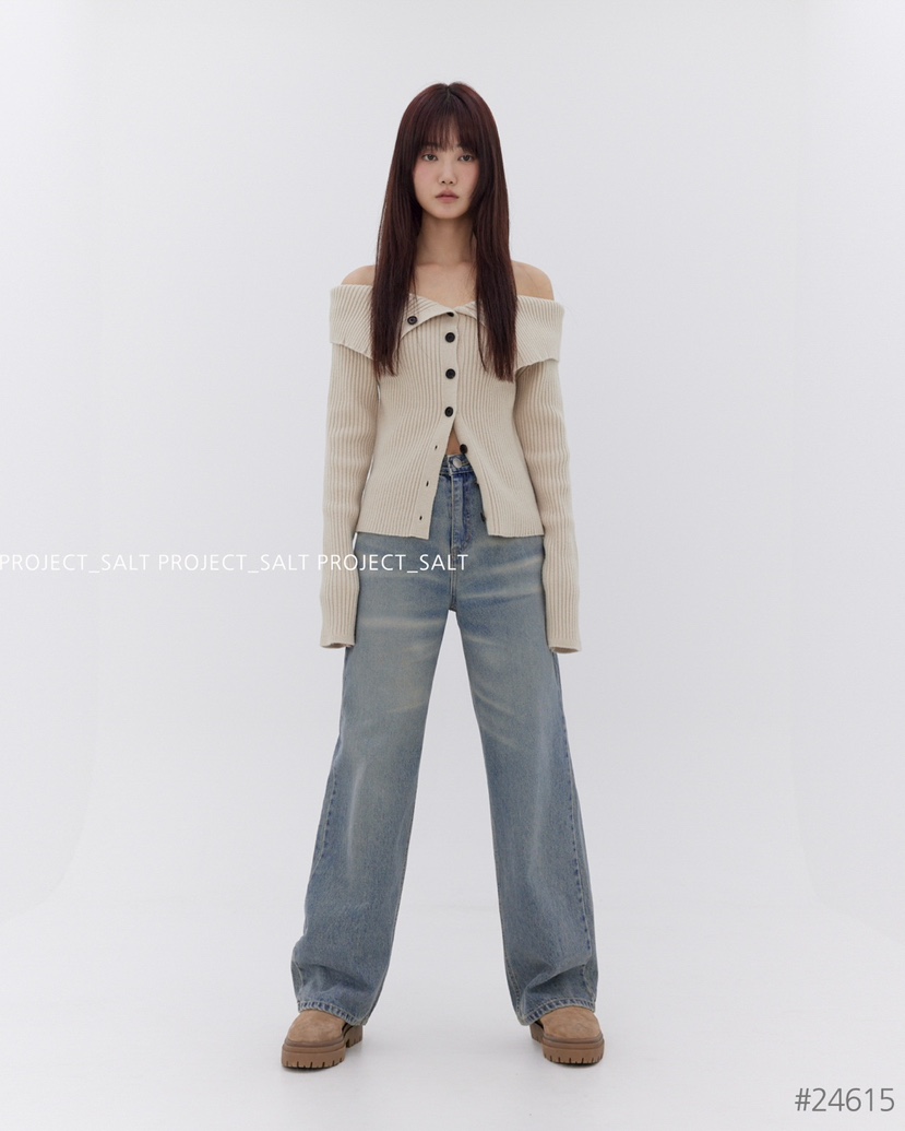 PROJECTSALT韓國直郵東大門代購女裝新款真品休閑推薦牛仔褲PROJECTSALT牛仔褲