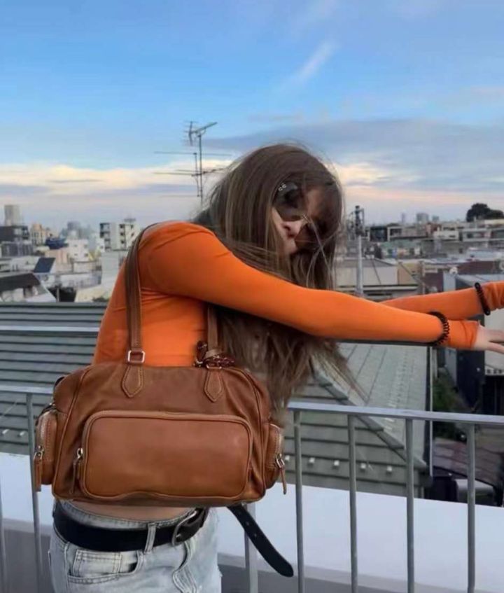 X韓國直郵女裝新款推薦24秋冬熱賣人氣職業時尚手提包口袋BAKHA-Q手提包
