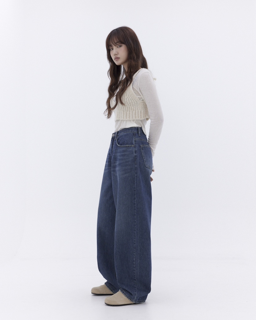 PROJECTSALT韓國直郵東大門實拍女裝新款人氣時尚24秋冬牛仔褲PROJECTSALT牛仔褲