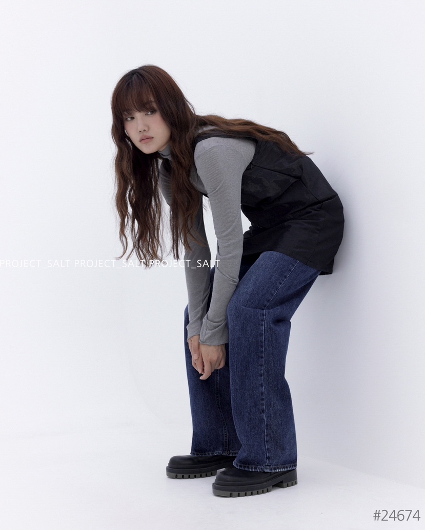 PROJECTSALT韓國直郵女裝新品職業休閑推薦24秋冬時尚牛仔褲PROJECTSALT牛仔褲