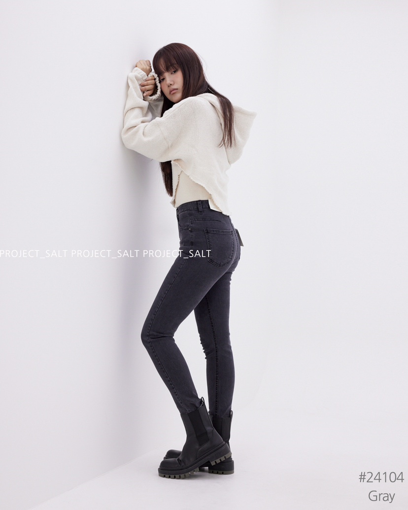 PROJECTSALT直郵韓國代購女裝新款時尚熱賣休閑職業24秋冬牛仔褲PROJECTSALT牛仔褲
