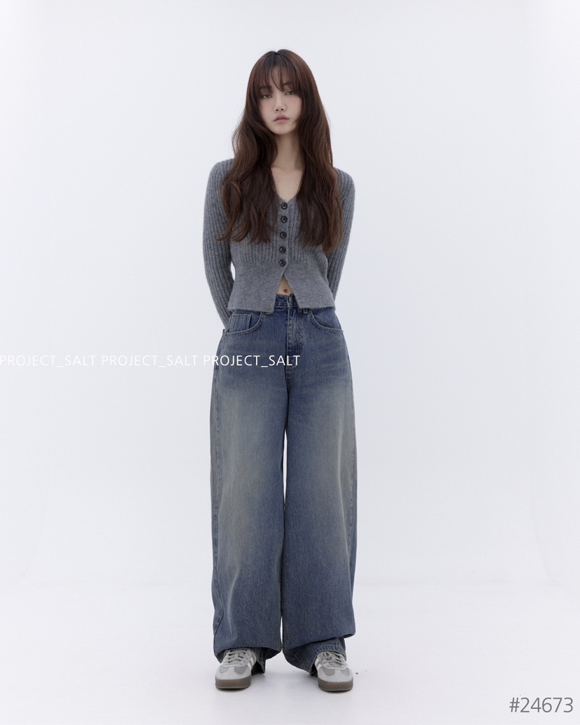 PROJECTSALT韓國直郵東大門實拍女裝新款休閑推薦真品牛仔褲PROJECTSALT牛仔褲