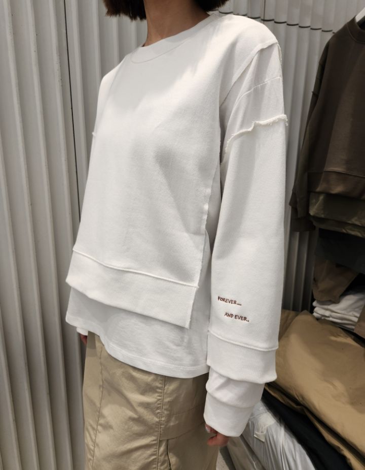 NCODE韓國直郵東大門代購女裝新品24秋冬真品休閑衛衣刺繡NCODE衛衣