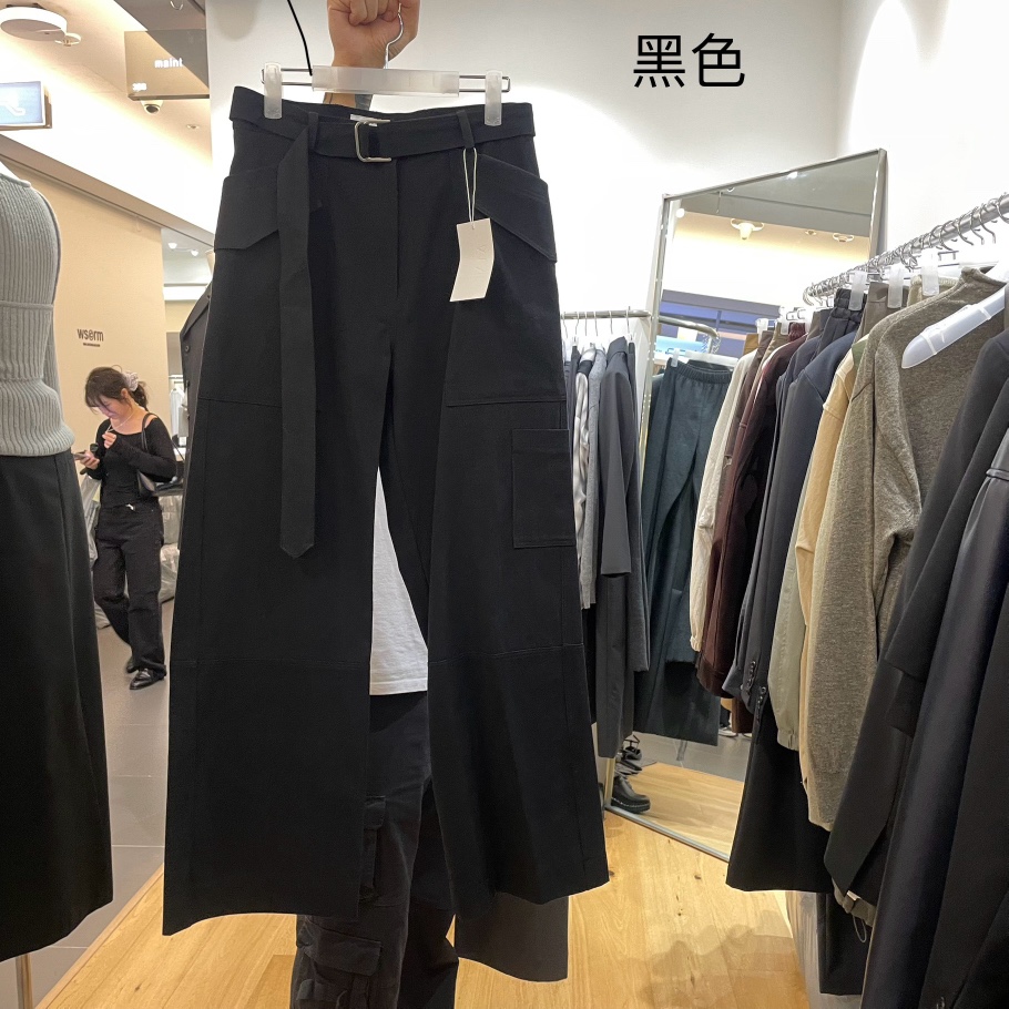 MAINT直郵韓國代購女裝新品休閑人氣時尚24秋冬休閑褲含腰帶MAINT休閑褲圖色3