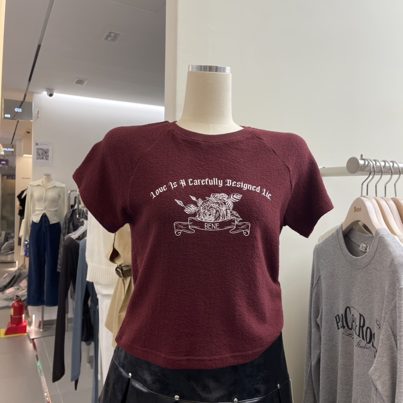 Bene直郵韓國代購女裝新品人氣推薦熱賣職業時尚24秋冬T恤BENET恤圖色1