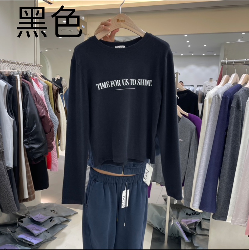 Bene韓國直郵東大門代購女裝新品熱賣時尚24秋冬職業長袖T恤BENE長袖T恤圖色5