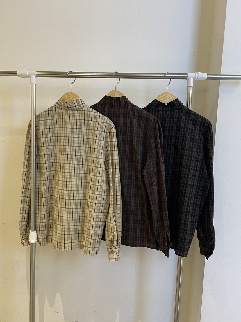 BOUND.A韓國直郵東大門代購女裝新款24秋冬襯衫蕾絲衫格子BOUND.A襯衫/蕾絲衫