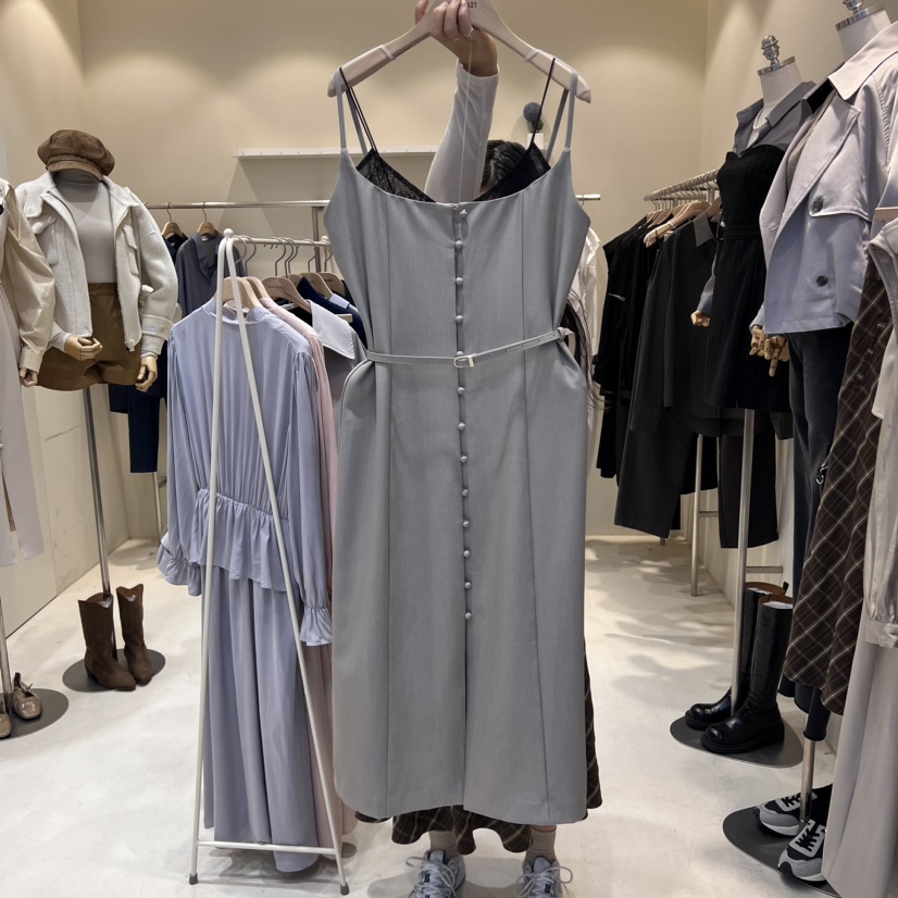 HANNA21韓國直郵女裝新品24秋冬職業熱賣人氣連衣裙含腰帶HANNA21連衣裙圖色2