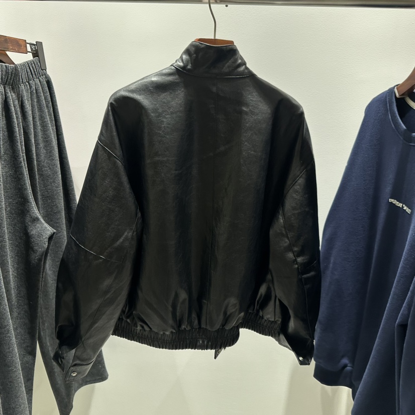 AI BOOTH韓國直郵東大門代購女裝新品時尚職業24秋冬皮衣AI BOOTH皮衣