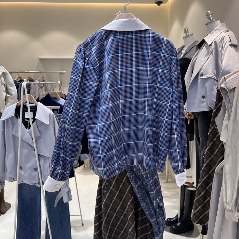 HANNA21韓國直郵東大門代購女裝新品職業人氣24秋冬襯衫蕾絲衫HANNA21襯衫/蕾絲衫