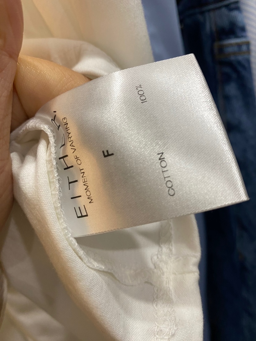 EITHER韓國直郵東大門實拍女裝新品真品24秋冬長袖T恤高領EITHER長袖T恤