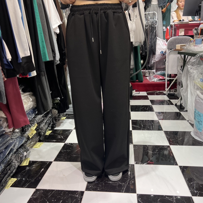 Three color直郵韓國代購女裝新品24秋冬職業休閑褲皮革Three color休閑褲圖色2