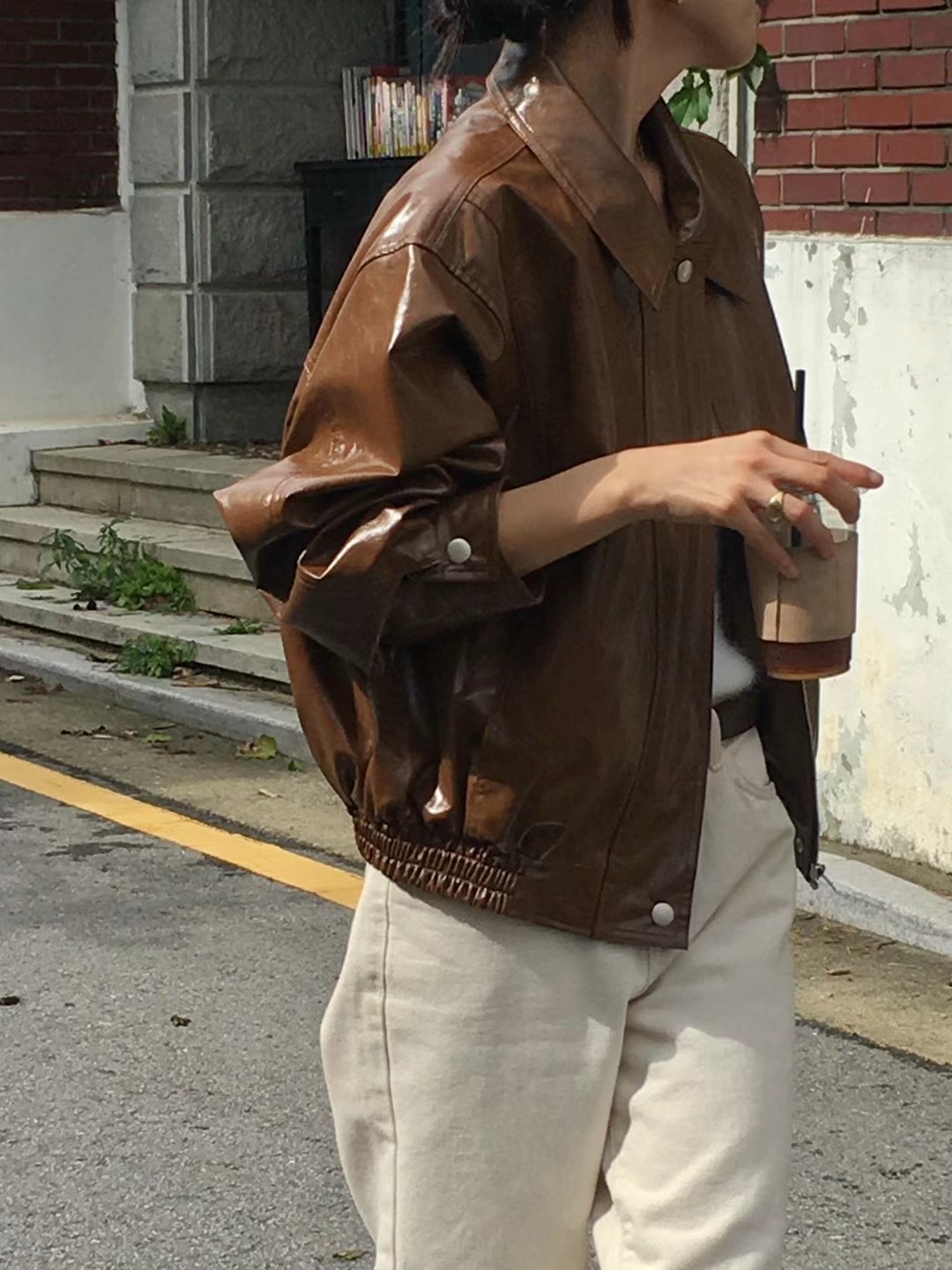 MICO韓國直郵東大門代購女裝新品人氣休閑推薦24秋冬夾克ALL OVER夾克