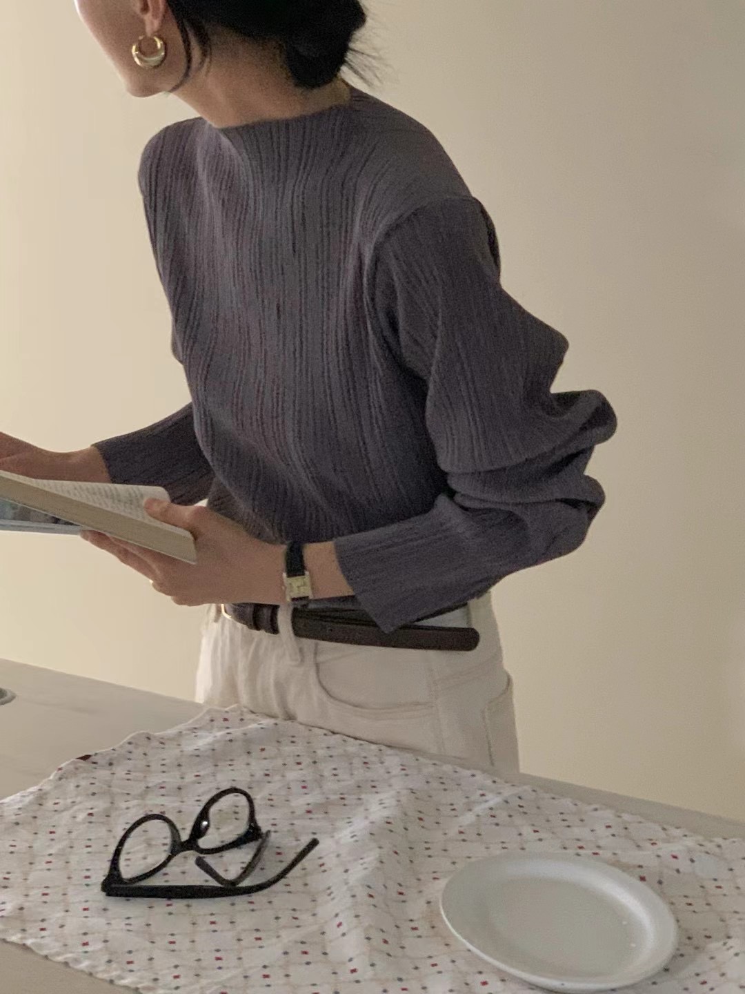 MICO直郵韓國代購女裝新款24秋冬時尚職業真品襯衫蕾絲衫ALL OVER襯衫/蕾絲衫