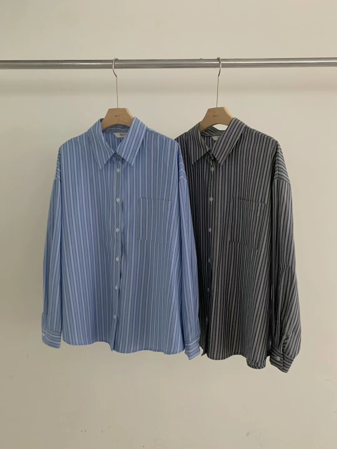 MICO韓國直郵女裝新品24秋冬真品熱賣推薦休閑襯衫蕾絲衫ALL OVER襯衫/蕾絲衫圖色2左二色