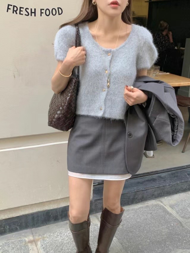 MICO韓國直郵東大門代購女裝新品職業真品熱賣休閑時尚針織衫ALL OVER針織衫圖色2