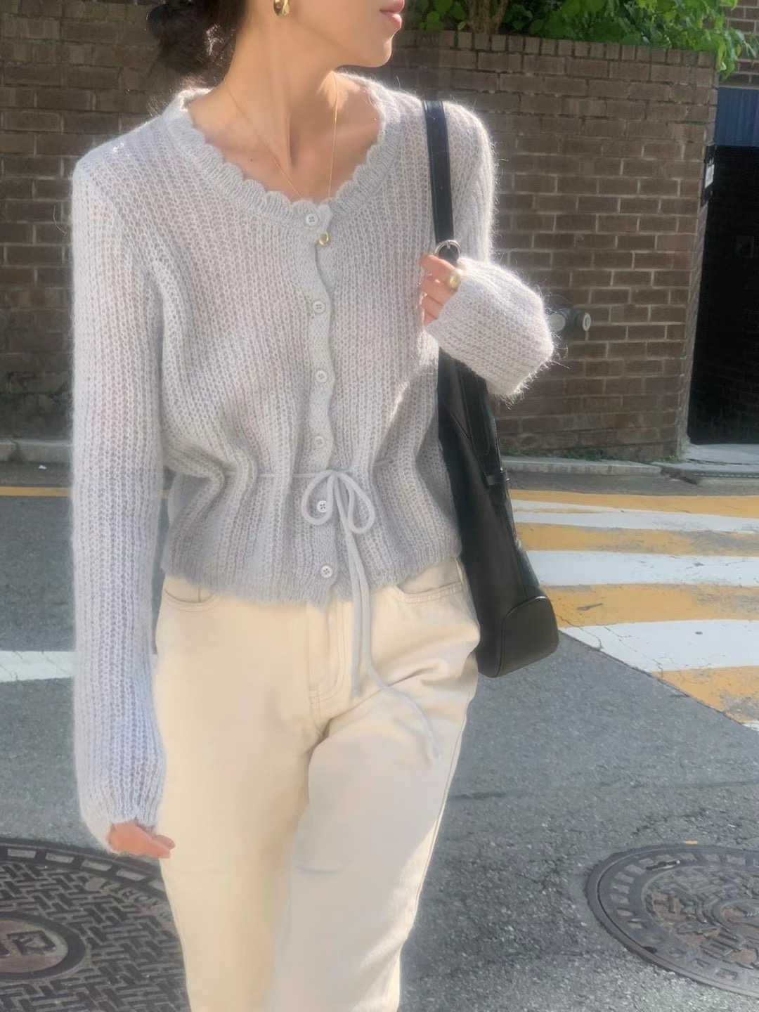MICO韓國直郵女裝新品熱賣推薦24秋冬真品人氣職業針織衫ALL OVER針織衫圖色3