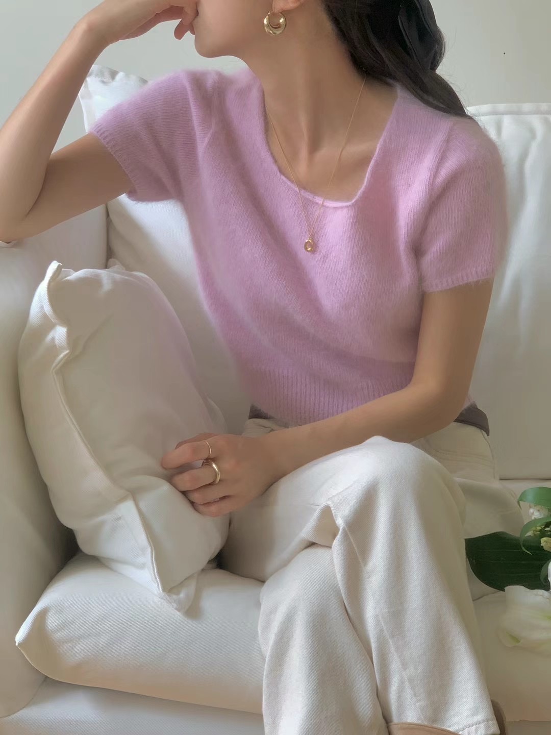 MICO韓國直郵女裝新品24秋冬真品時尚休閑推薦熱賣針織衫ALL OVER針織衫