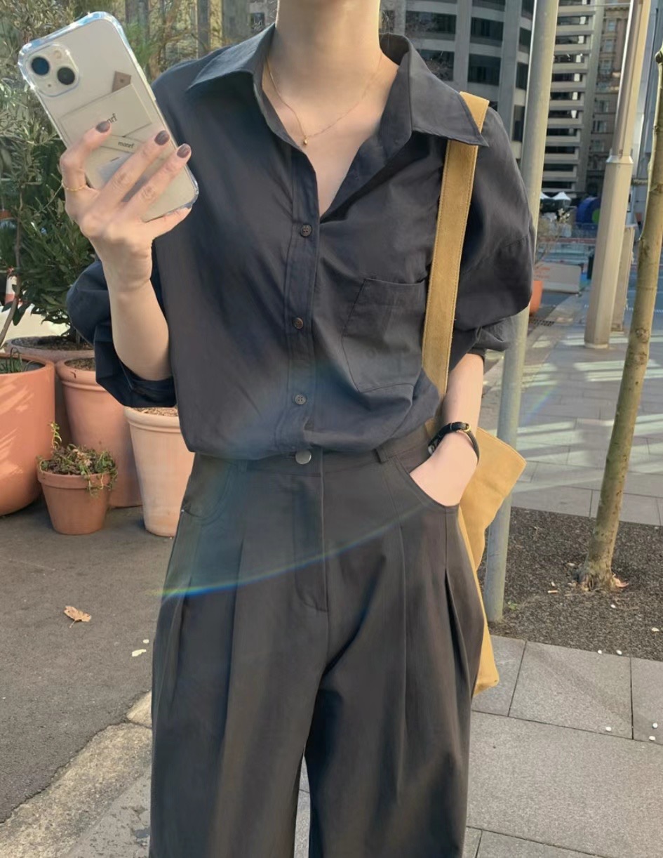 MICO韓國直郵東大門代購女裝新款時尚熱賣真品推薦襯衫蕾絲衫ALL OVER襯衫/蕾絲衫圖色4