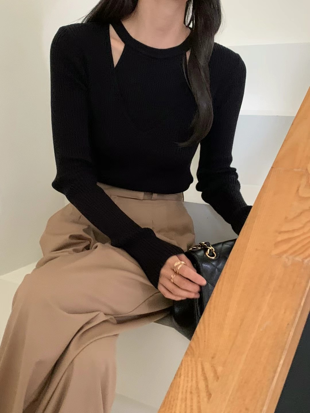 MICO直郵韓國代購女裝新款24秋冬推薦時尚熱賣真品針織衫ALL OVER針織衫圖色2