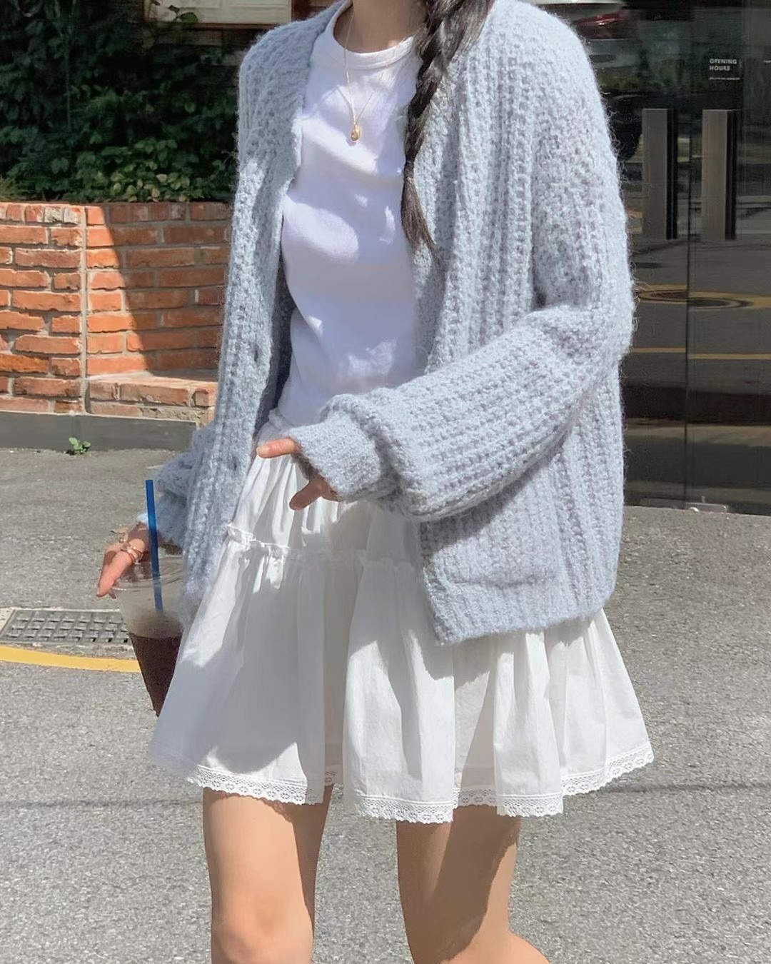 MICO韓國直郵東大門實拍女裝新品休閑推薦24秋冬職業針織衫ALL OVER針織衫