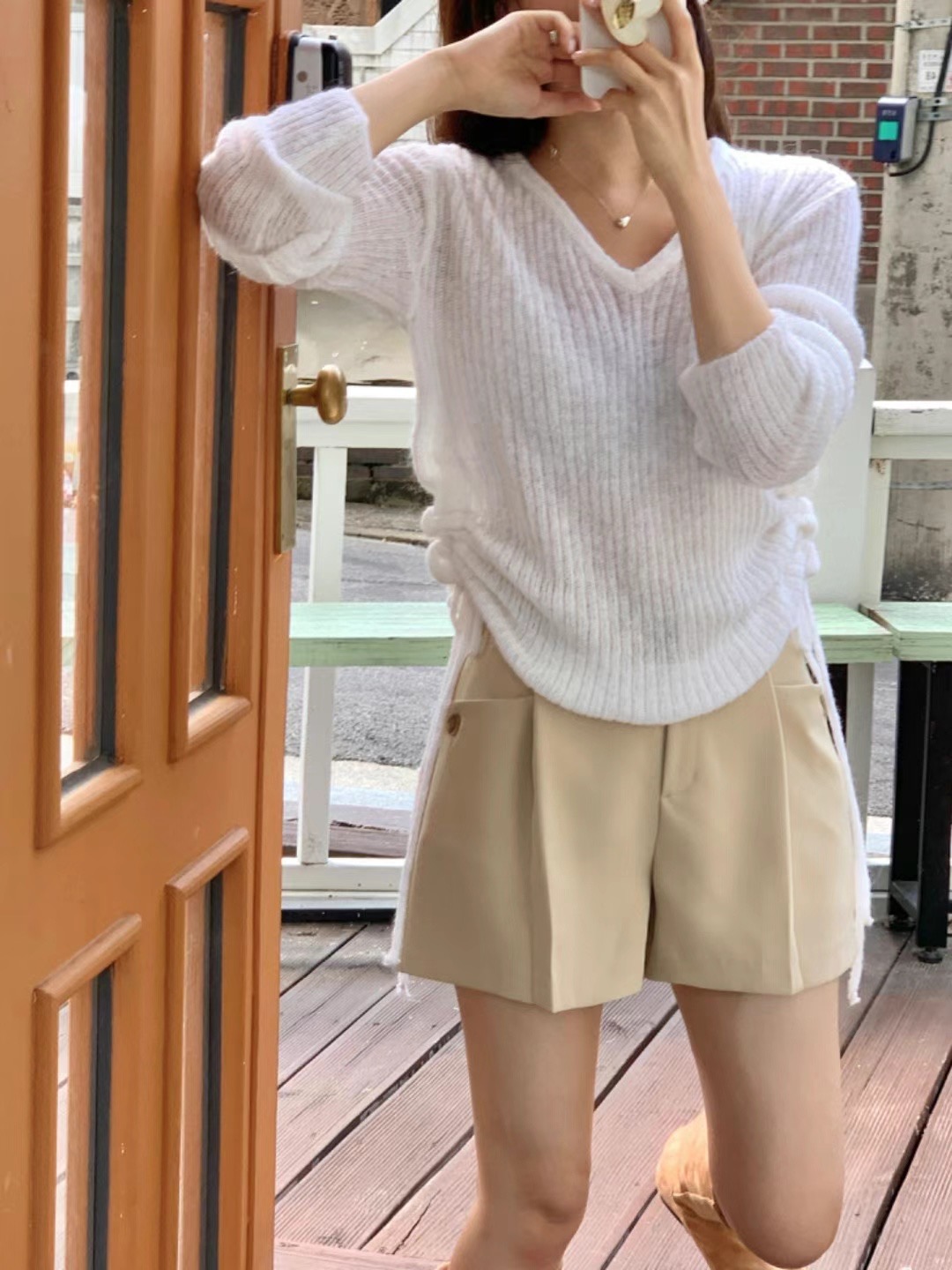 MICO韓國直郵女裝新品24秋冬熱賣真品推薦時尚職業針織衫ALL OVER針織衫