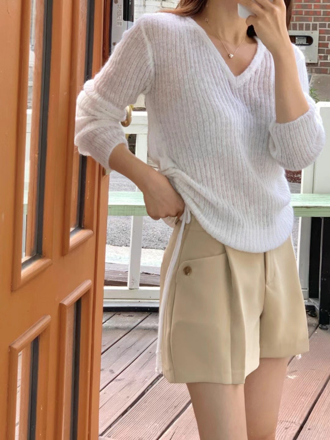 MICO韓國直郵女裝新品24秋冬熱賣真品推薦時尚職業針織衫ALL OVER針織衫