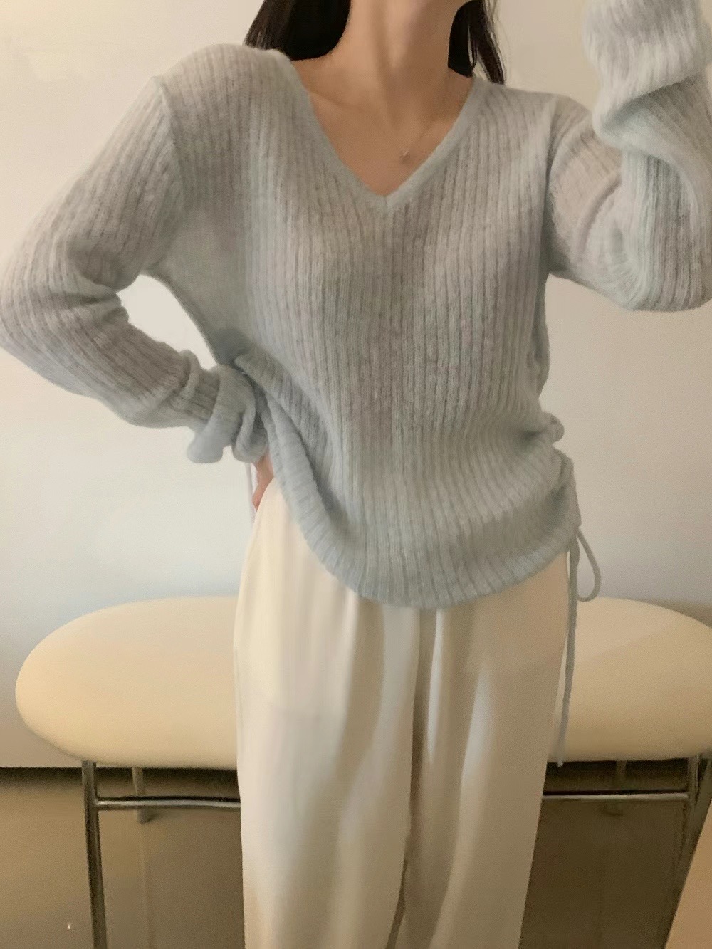 MICO韓國直郵女裝新品24秋冬熱賣真品推薦時尚職業針織衫ALL OVER針織衫圖色3